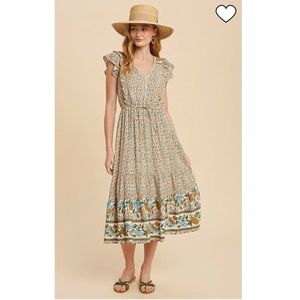 Jessakae Floral Ruffle Sleeve Dress